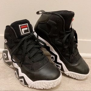 FILA MB Black, White & Red Shoes